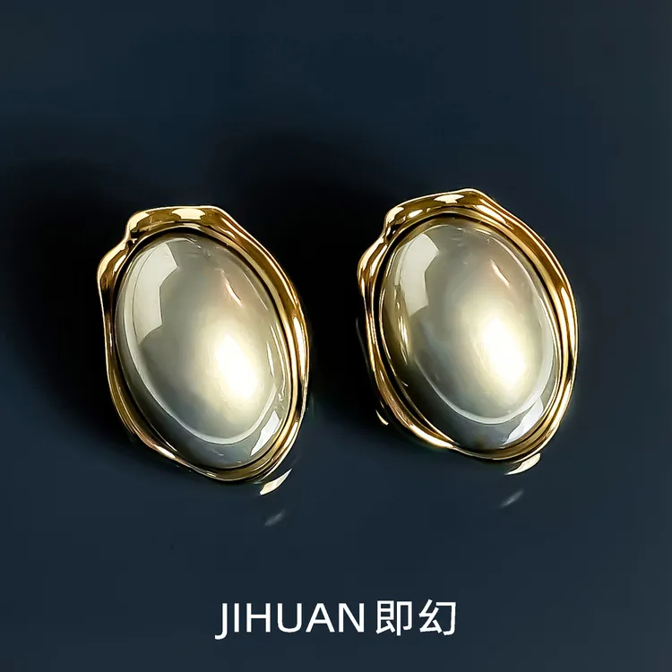 铜合金耳饰 欧美时尚高级简约小众优雅百搭珠珠耳环S-8451