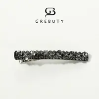GREBUTY 1965 新品灰色闪闪一字边夹发饰