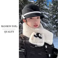 Manmon`song 定制 羊毛呢帽子 冬季法式赫本风盆帽气质高级感礼帽