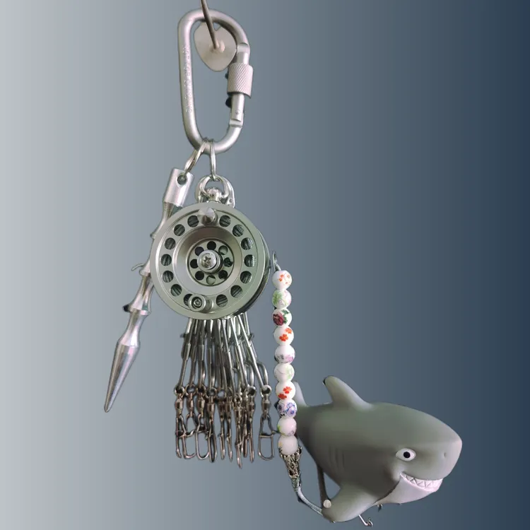 六六鱼定制款全铝合金路亚活鱼扣拴鱼绳耐磨便携定制高强度10扣