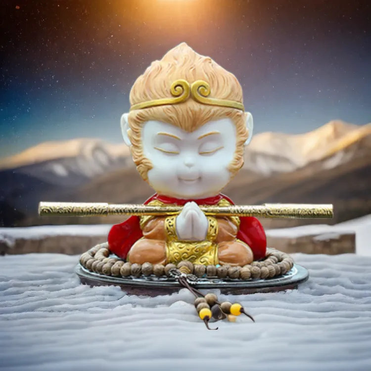 大圣归来摆件车载实物车内饰品创意汽车摆件车内饰品提示车载摆件