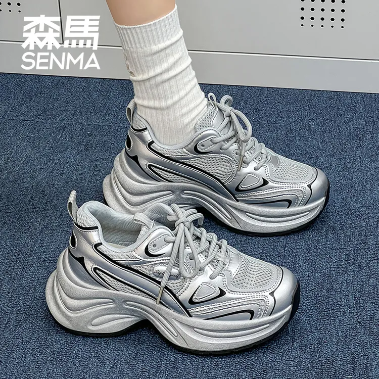 SENMA森马新款网红爆款老爹鞋女ins夏季百搭增高透气网面鞋潮流