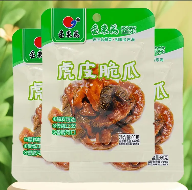 虎皮脆瓜安徽酱菜农家菜瓜黄瓜莴笋酱瓜开胃咸菜脆嫩传统60g/袋