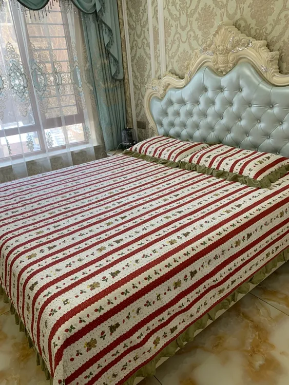 238纯棉床盖三件套水洗高温定型多功能榻榻米床单加厚夹棉