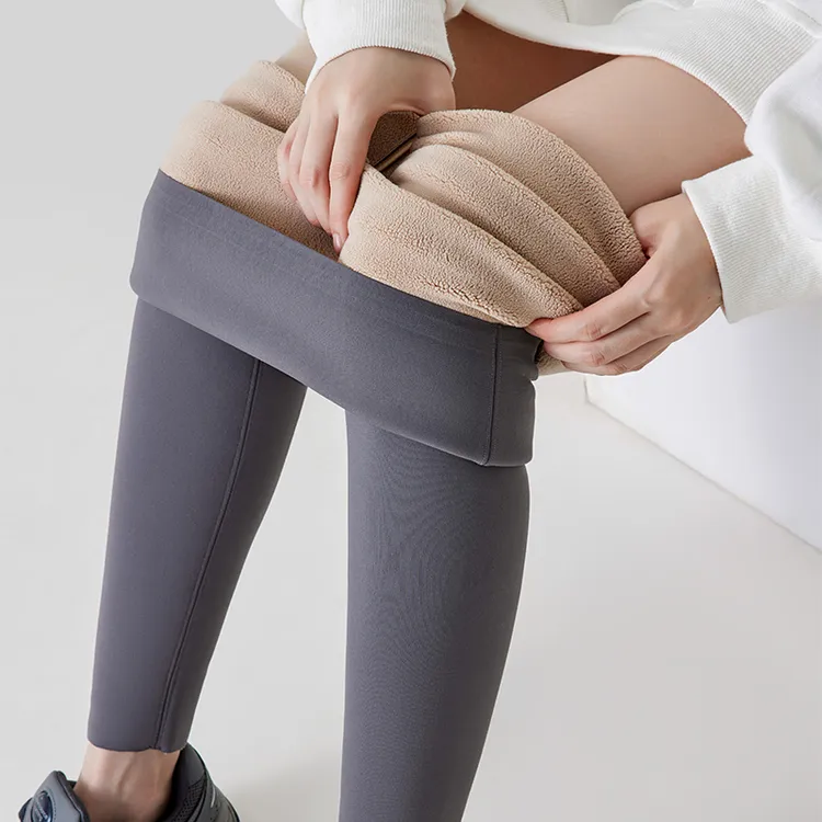 秋冬保暖鲨鱼裤女白色外穿紧身高腰打底裤加绒加厚防寒弹力芭比裤