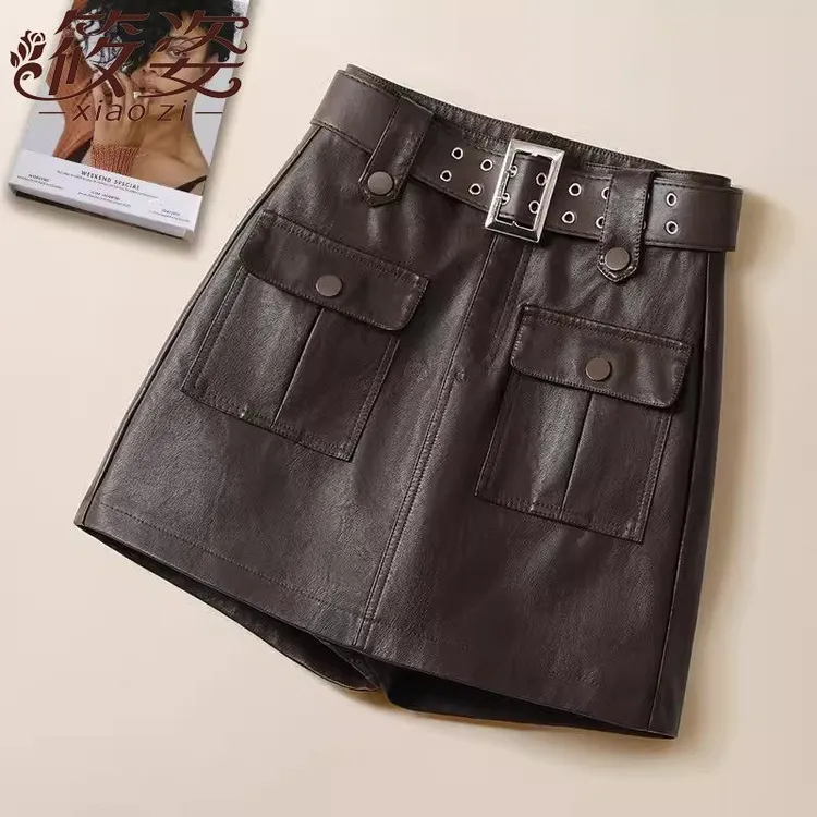 2025新款pu皮裙半身裙裤秋冬女短裙百搭显瘦高腰修身a字包臀裤裙