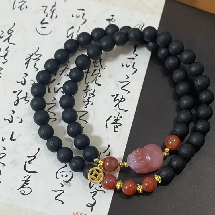 降真双圈南小红木质男女同款菩提