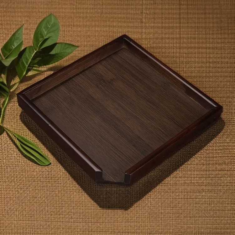 竹制胡桃色普洱茶饼分茶盘357克茶叶托盘拨茶赏茶盘茶具茶道配件