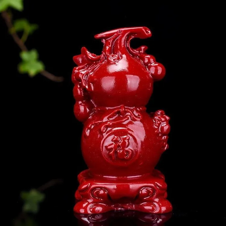 天然朱砂紫金砂葫芦摆件转运八卦葫芦车摆桌摆开运家居工艺礼品