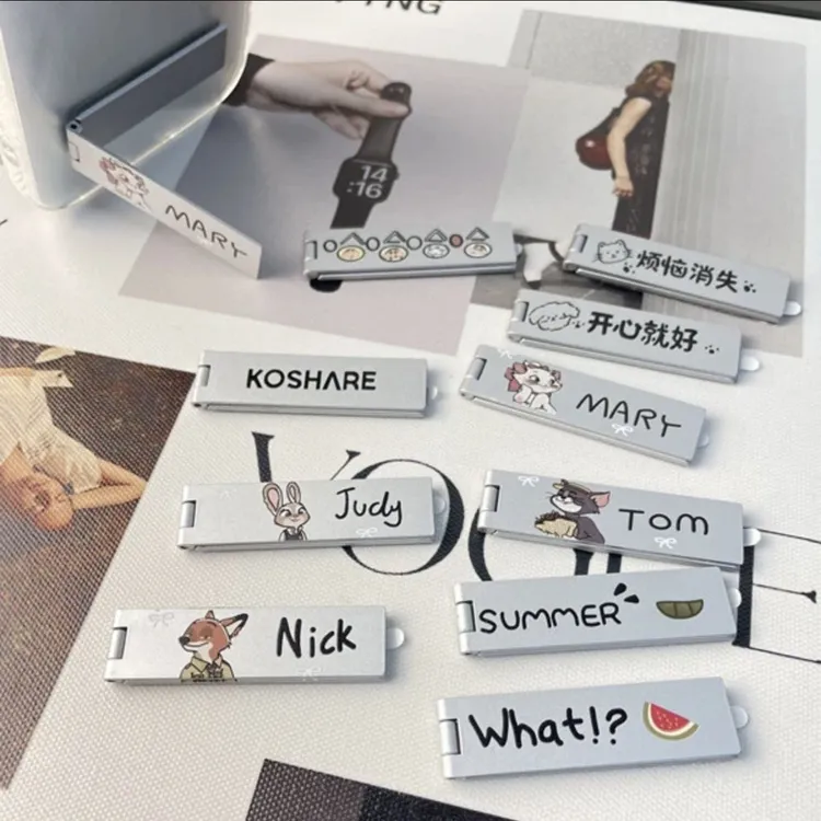 隐形卡通折叠手机支架背贴粘贴金属可爱便携新款网红桌面支撑通用