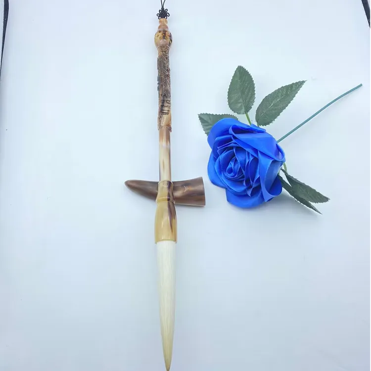 溪枫湖笔，精品《擎天.龙腾九洲》精雕龙，鬼工球特细嫩光锋斜切齐锋