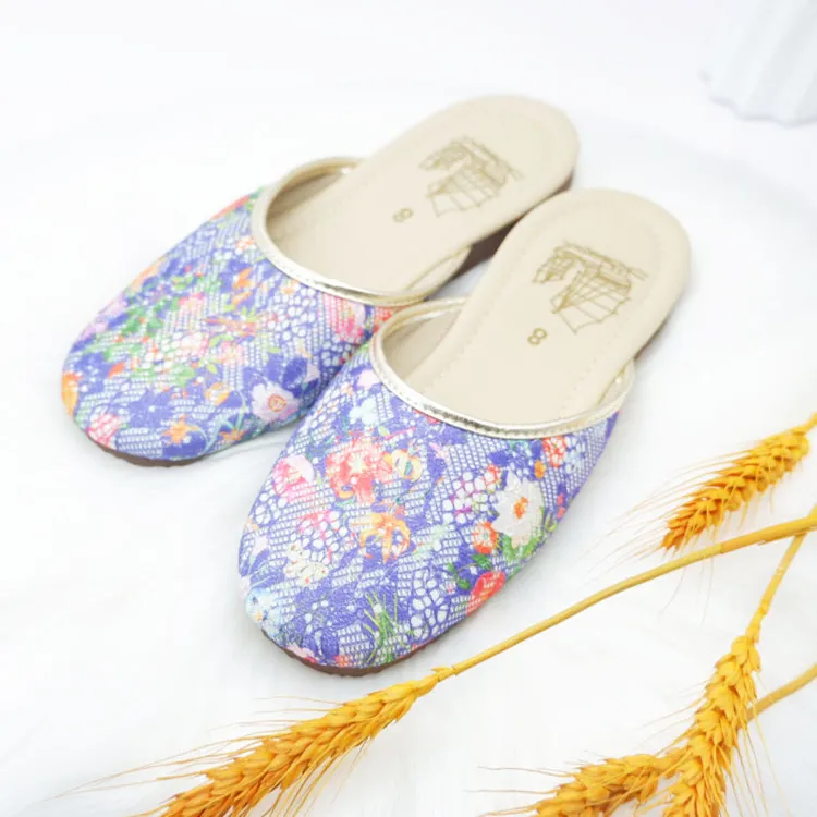 2024年秋冬季新款法式复古女拖鞋居家室外舒适包头防滑女拖鞋