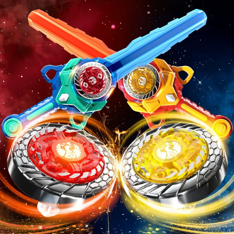 新款剑形陀螺玩具魔幻儿童男孩宝剑旋转发光合金战坨螺战斗小学生