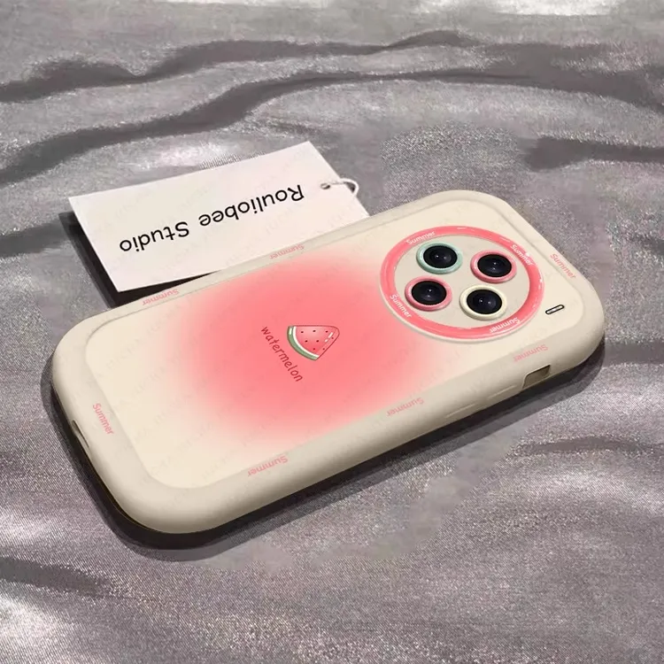 适用vivox100pro手机壳卡通vovo保护套x90全包80防摔可爱晕染西瓜