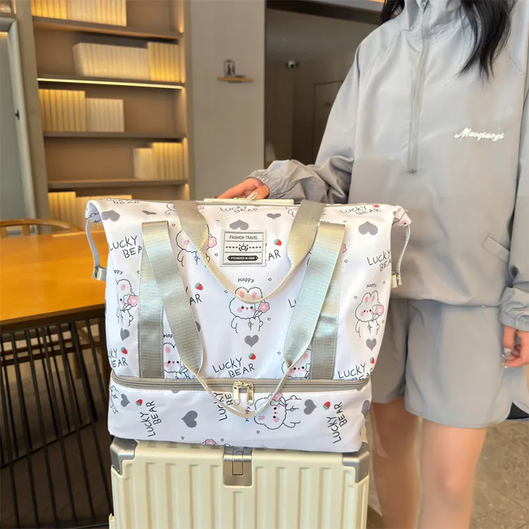 2024年新款短途旅行包女士轻便大容量短期旅游手提待产行李收纳袋