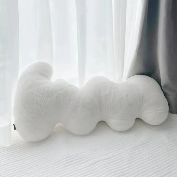 北欧 ins风创意波浪抱枕可爱纯色柔软卧室沙发靠枕创意少女心枕靠