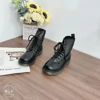 秋冬新款系带百搭厚底时尚气质马丁靴1231