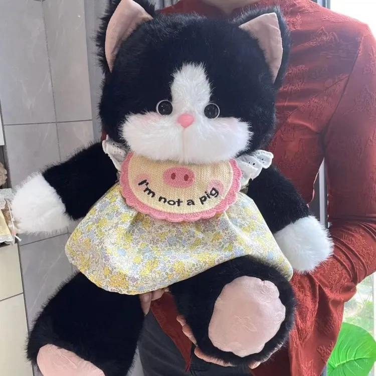 仿貂绒猫咪玩偶公仔毛绒玩具抱枕小猫咪安抚布娃娃情人节女生