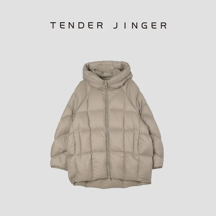 Tender Jinger【黑标】连帽中长款鹅绒服T44XSX78812