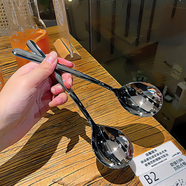 长柄韩式勺（到手3只）不锈钢韩式拌饭勺子高颜值ins吃饭创意咖啡勺