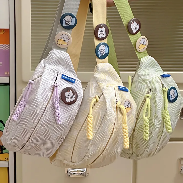 简约网红ins风包包女小清新森系斜挎包运动胸包小众学生百搭腰包