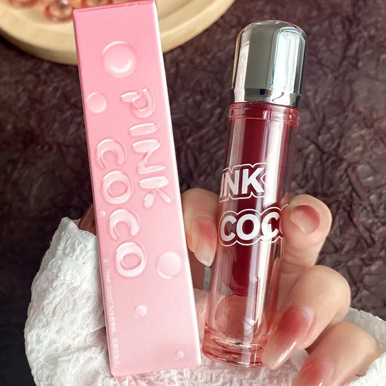 主播专属】PINK COCO臻透水珠镜面唇釉镜清透水光显白唇釉滋润保