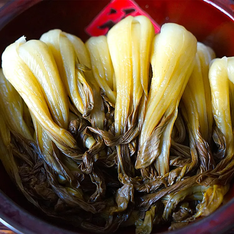湖北阳新特产酸菜农户家自制切碎芥菜酸菜老坛腌制整颗咸菜地方菜