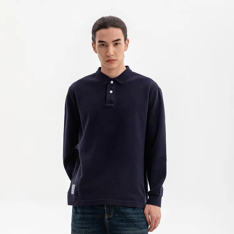 basic power/贝斯堡威高端系列~秋冬休闲时尚男士纯棉长袖POLO衫