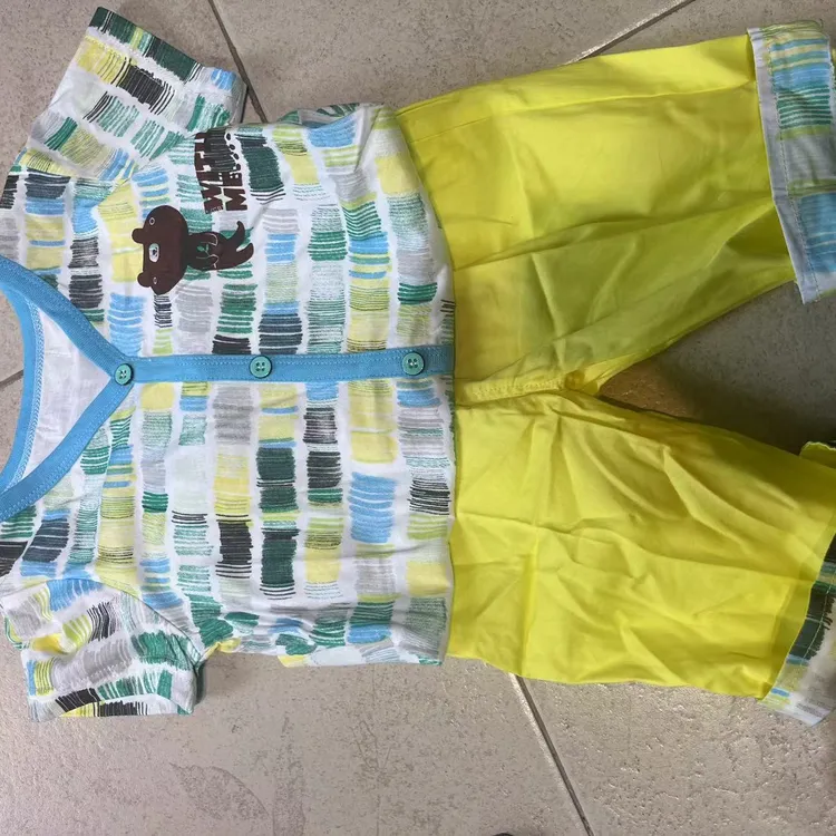 男童夏装薄款痞帅炸街纯棉宝宝穿搭短袖T恤两件套装断码清