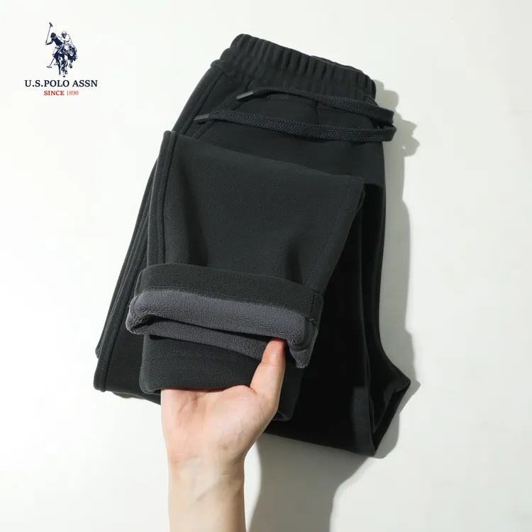 U.S. POLO ASSN.男女同款无痕3D阳光奥粒绒防风卫裤加绒加厚保暖