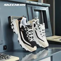 Skechers斯凯奇男款夏季春季透气复古时尚运动鞋学生熊猫鞋黑白金