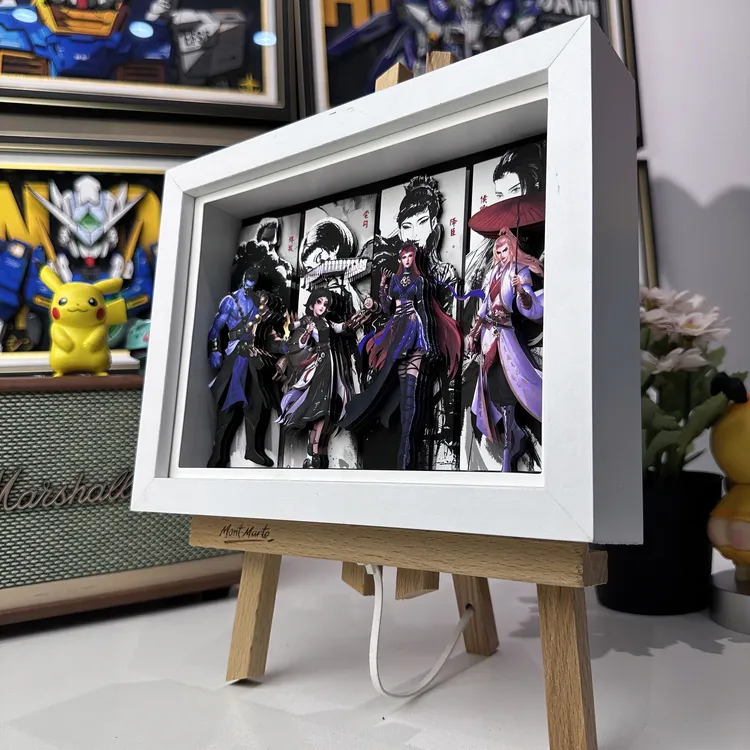 国漫画江湖之不良人3d立体画摆台客厅卧室桌面装饰画尸祖立体手办