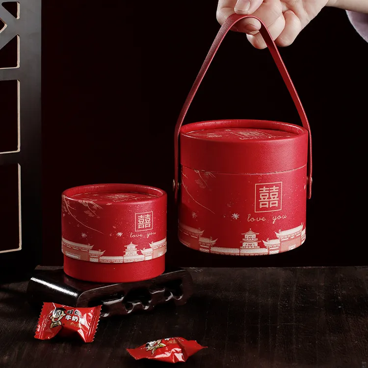 免折叠高级感新款结婚喜糖盒子中国风婚礼专用空纸盒手提糖果礼盒