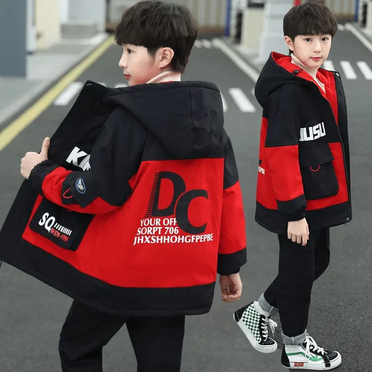 巴拉巴拉男孩女孩男童冬装外套2023新款中大儿童装男孩冬季加绒加