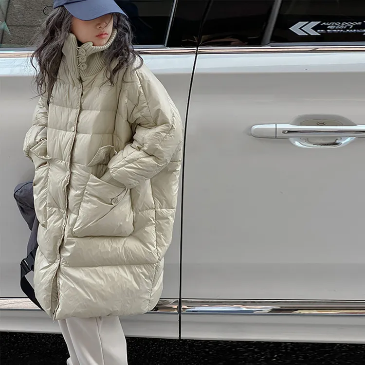 k25349童装中长款女童羽绒服防寒儿童冬装加厚外套2024新款大童潮