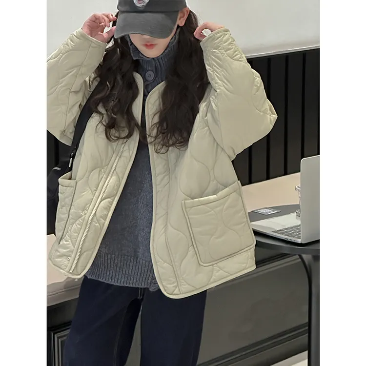 K27410孙小美KIDS葫芦格女童棉服2024冬装加厚保暖外套大童棉衣潮