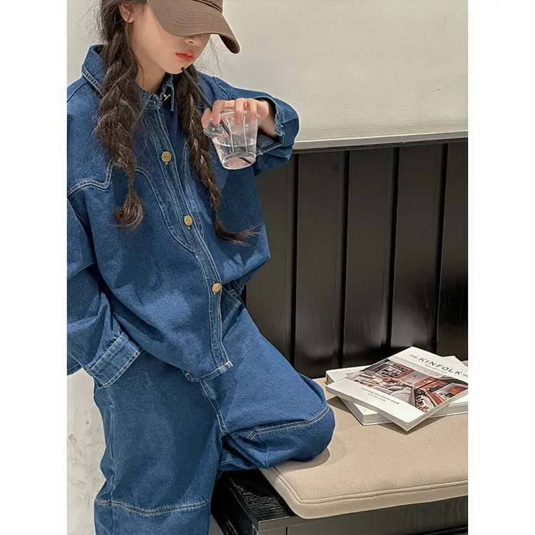 K24636孙小美KIDS女童牛仔套装2025新款春秋装外套裤子两件套衣服