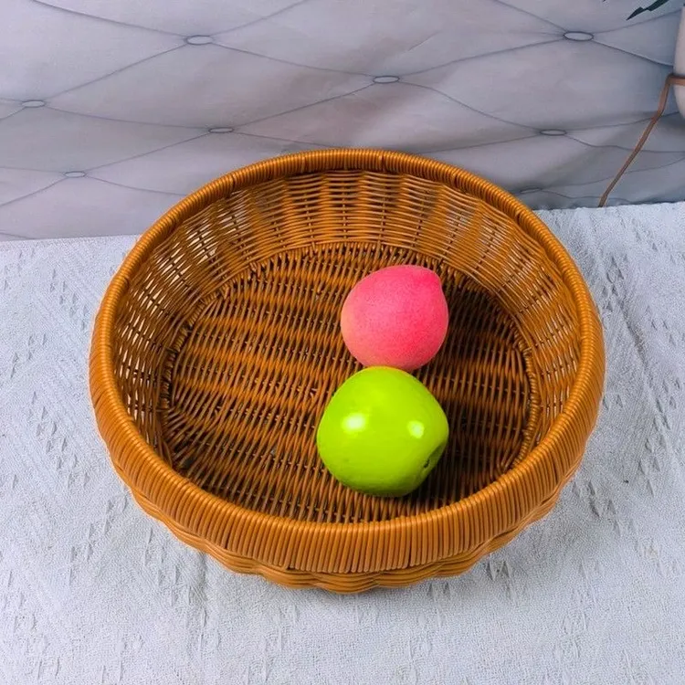 手工编织水果筐馒头筐客厅收纳筐小号馒头筐 26x7