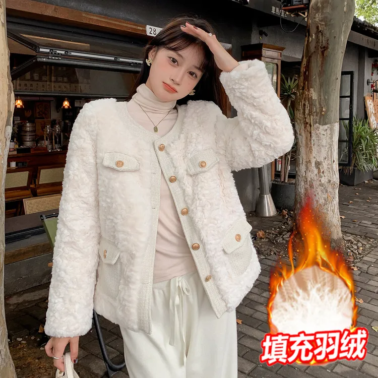 【大涛家实力宠粉】小香风白鸭绒羽绒服上衣女外套加厚时尚休闲百搭