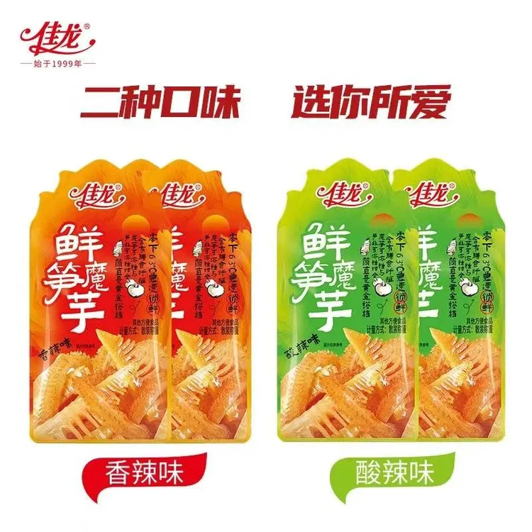 92克大包佳龙鲜笋魔芋香辣酸辣辣条爽口追剧解馋麻辣休闲零食小吃