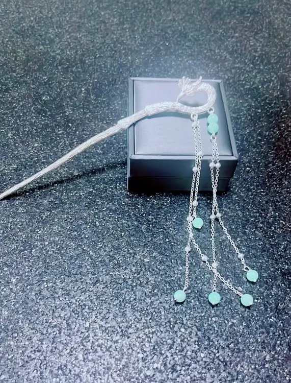 古风凤凰流苏发簪新中式汉服旗袍发钗高级感头饰