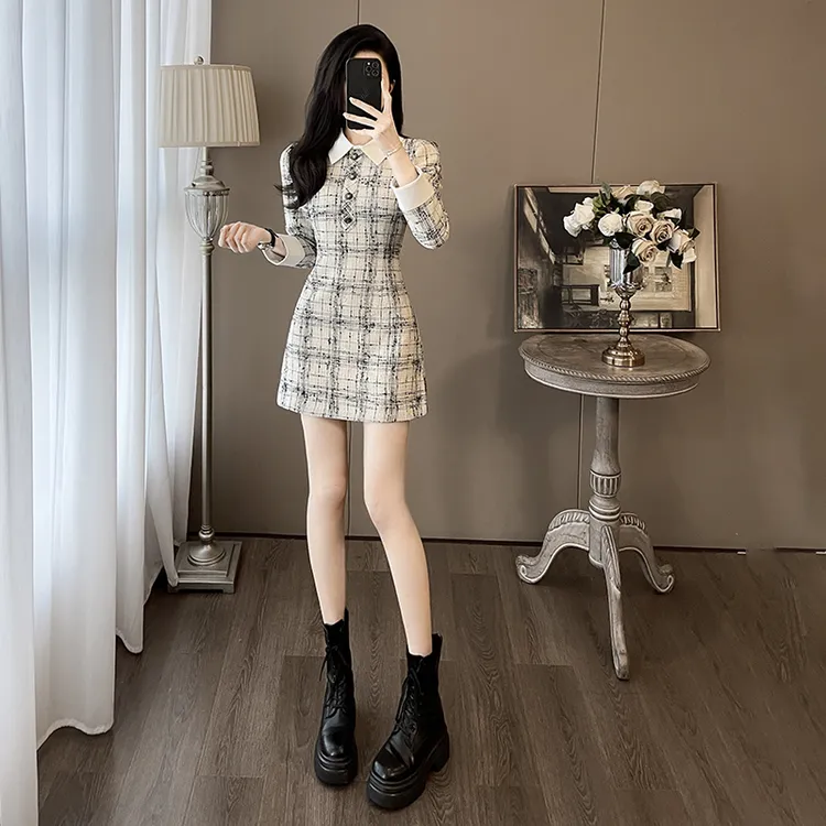 富家千金气质衣服小香风裙子女装洋气时髦气质减龄连衣裙高级感