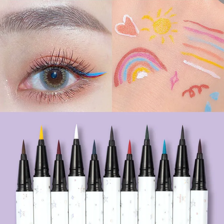 好用霏汐彩色眼线网红爆款眼线笔防水速干眼线液笔新手女极细
