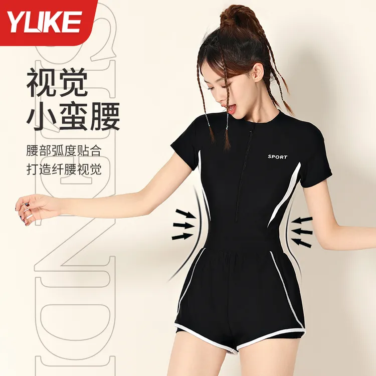 泳衣女款遮肚大码连体潜水游泳馆泳衣女款女式遮肉泳衣