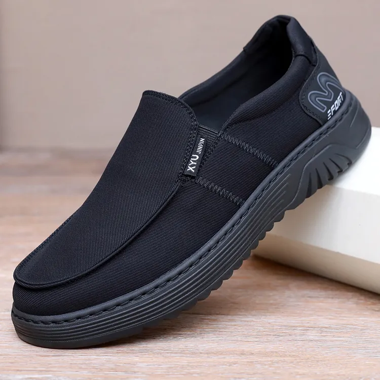 新款老北京布鞋男春秋防滑软底男鞋中老年鞋百搭一脚蹬懒人休闲鞋