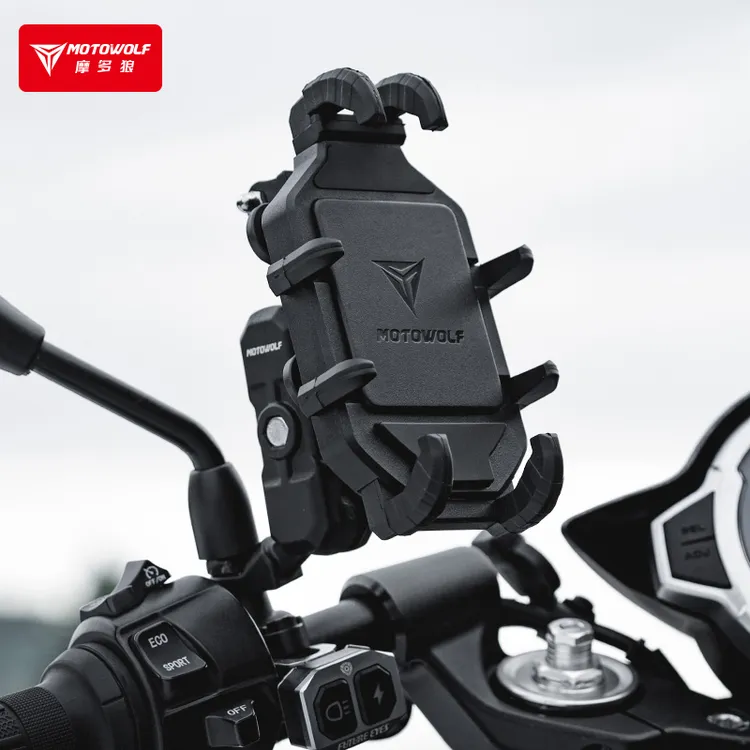 摩多狼支架电动车外卖踏板减震遮阳手机导航缓震防盗支架摩托机车