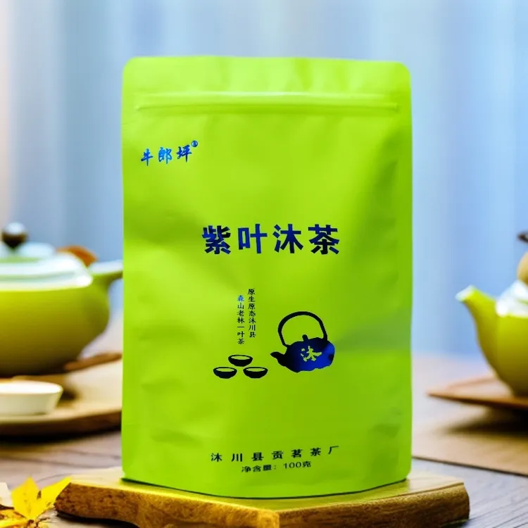牛郎坪2025新茶高山茶川茶土茶紫叶沐茶袋装茶香赖泡绿茶100克