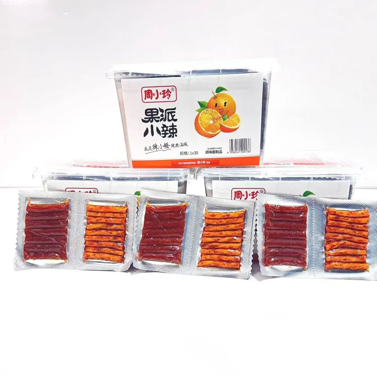 湖南特产周小玲辣条果派小辣辣小橙双味时尚麻辣魔辣CP连包装包邮