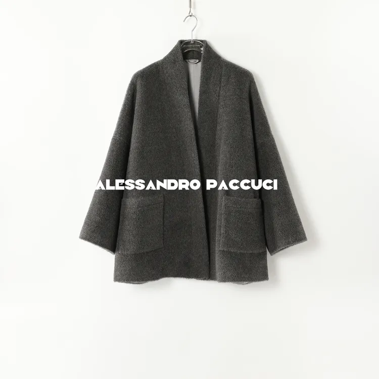 AP洛哥44043DY-2【黑标系列】杰尼亚  羊驼毛宽松气质大衣2024冬 