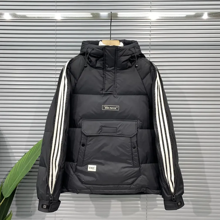 【加赫衣阁】爆款冬季新款拉链工装羽绒服男士连帽短款情侣加厚时尚